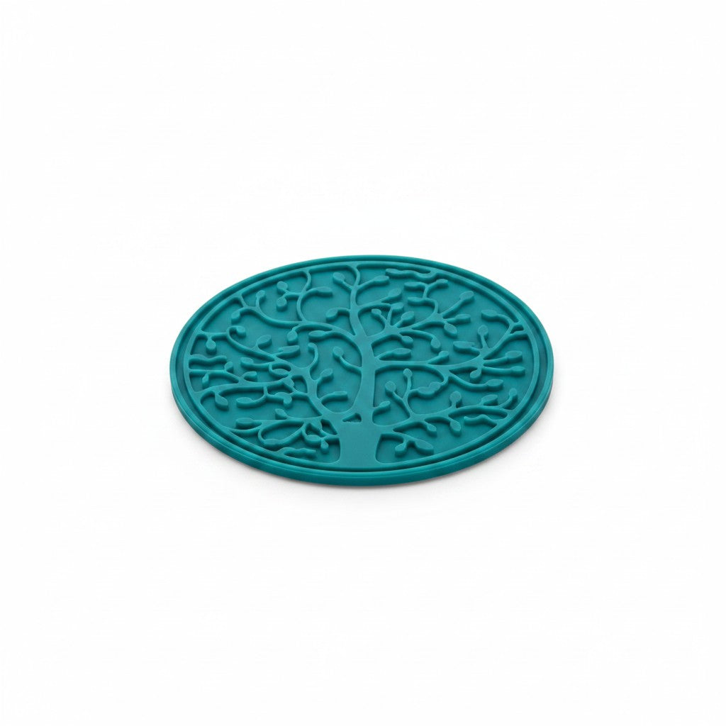 Tapis de léchage Arbre de Vie bleu pour chien et chat avec ventouses
